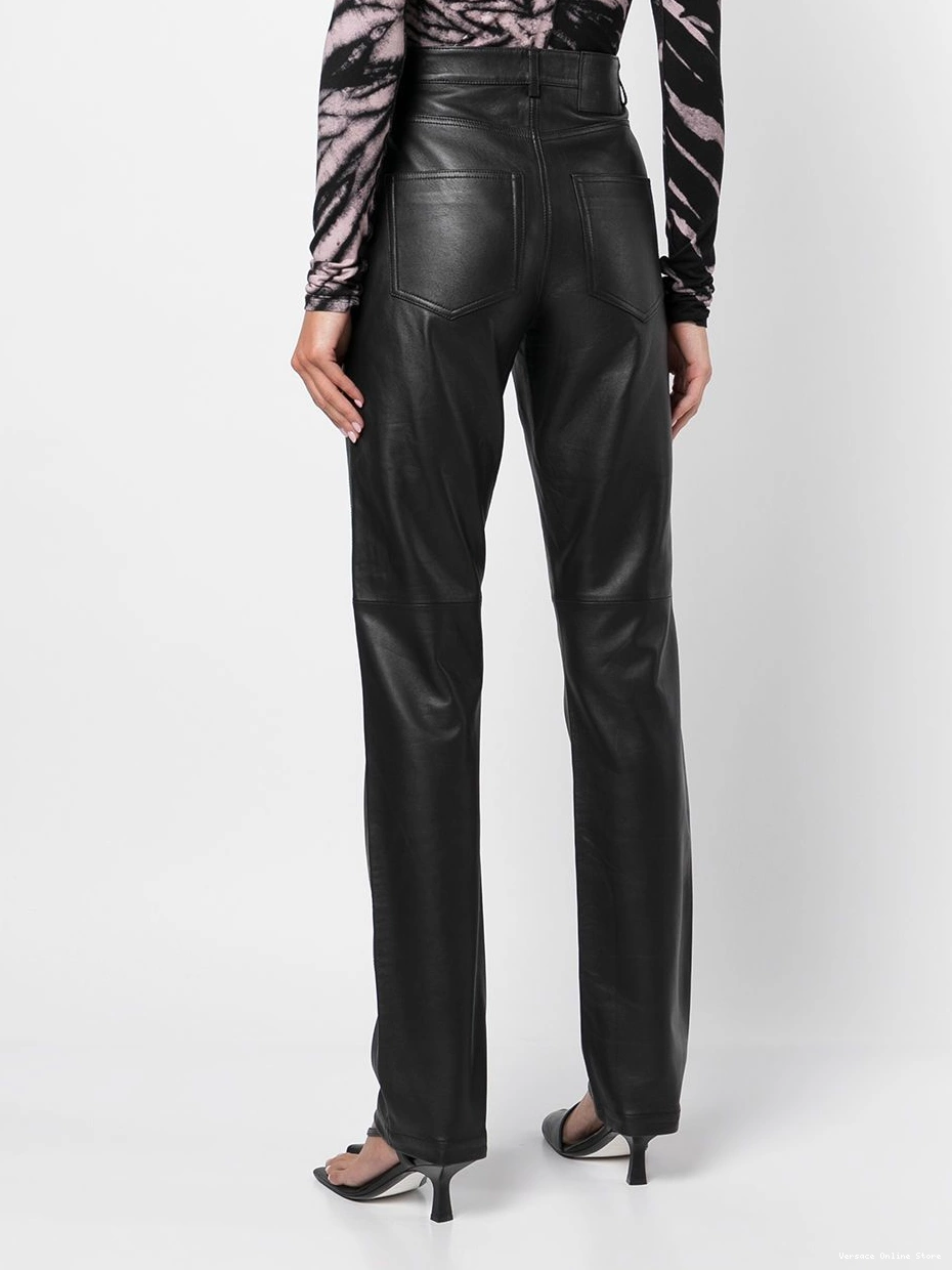 Cheap Women trousers straight-leg leather Versace 0804